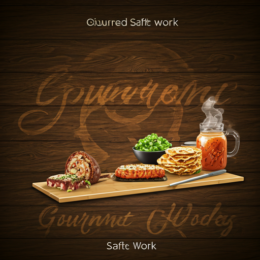 Plated gourmet dish styled for food delivery hero