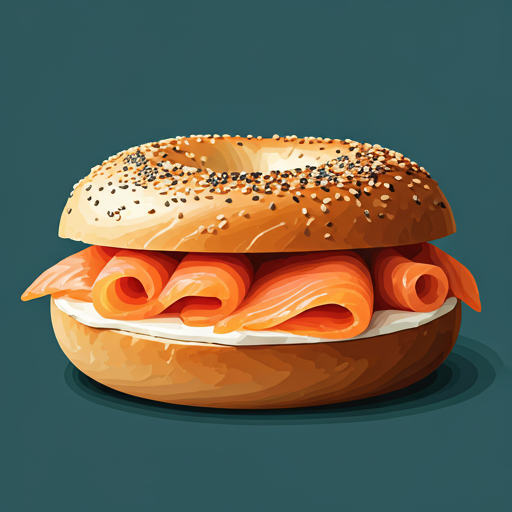Smoked salmon bagel